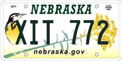 NE license plate XIT772