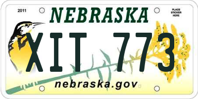 NE license plate XIT773