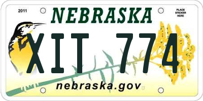 NE license plate XIT774