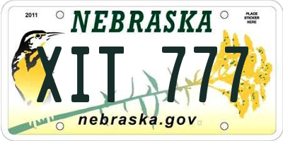 NE license plate XIT777