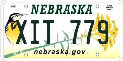 NE license plate XIT779