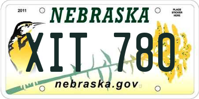 NE license plate XIT780