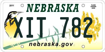 NE license plate XIT782