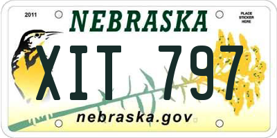 NE license plate XIT797