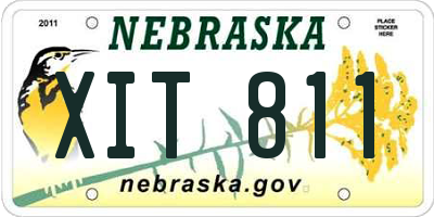 NE license plate XIT811
