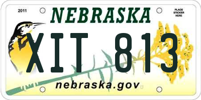 NE license plate XIT813