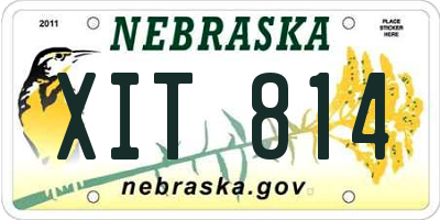 NE license plate XIT814