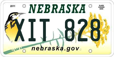 NE license plate XIT828