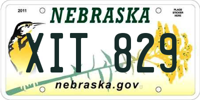 NE license plate XIT829