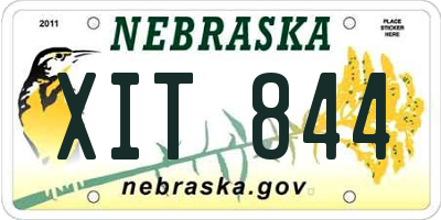 NE license plate XIT844