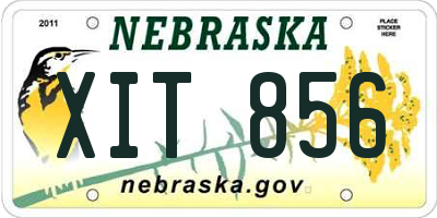 NE license plate XIT856