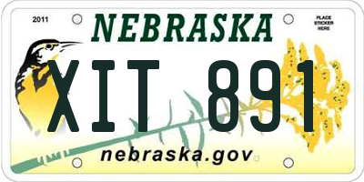 NE license plate XIT891