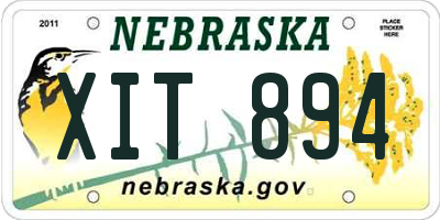 NE license plate XIT894