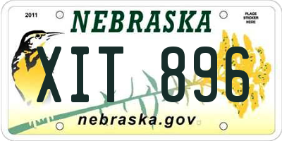 NE license plate XIT896