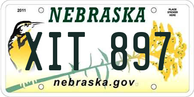NE license plate XIT897
