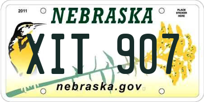 NE license plate XIT907