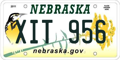 NE license plate XIT956