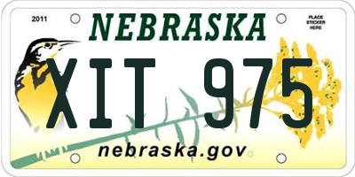 NE license plate XIT975