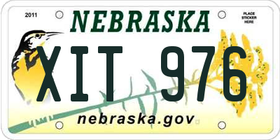 NE license plate XIT976