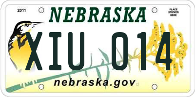 NE license plate XIU014