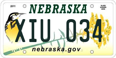 NE license plate XIU034