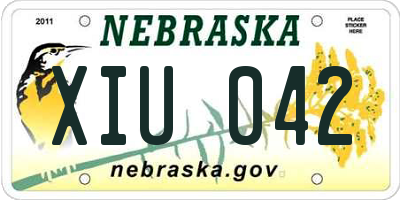 NE license plate XIU042