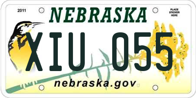 NE license plate XIU055