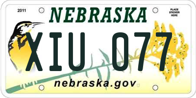 NE license plate XIU077