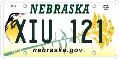 NE license plate XIU121