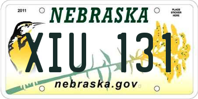 NE license plate XIU131