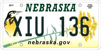 NE license plate XIU136