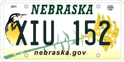 NE license plate XIU152
