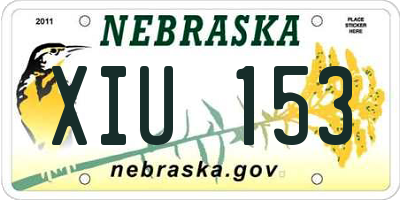 NE license plate XIU153