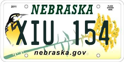 NE license plate XIU154