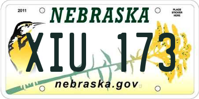 NE license plate XIU173