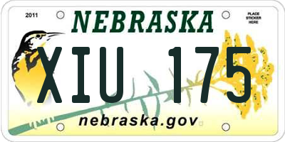 NE license plate XIU175