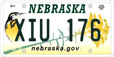 NE license plate XIU176