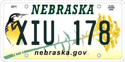 NE license plate XIU178