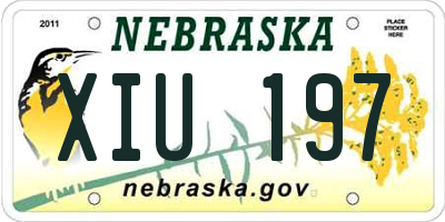 NE license plate XIU197