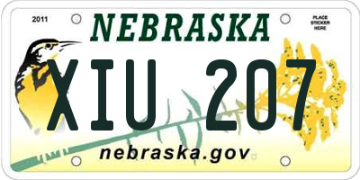 NE license plate XIU207