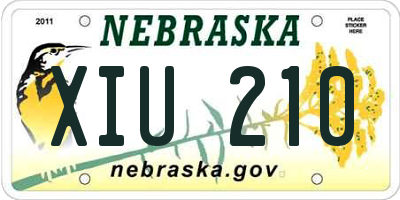 NE license plate XIU210