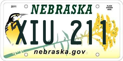 NE license plate XIU211