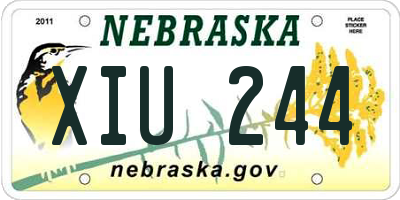 NE license plate XIU244