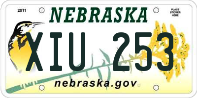 NE license plate XIU253