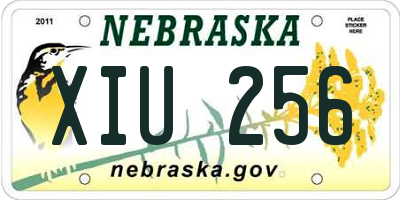 NE license plate XIU256
