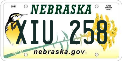 NE license plate XIU258