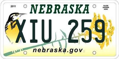 NE license plate XIU259