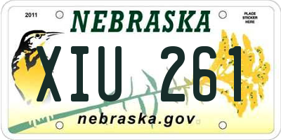 NE license plate XIU261