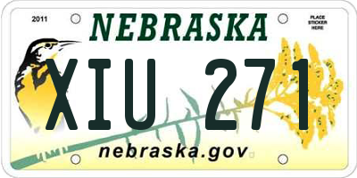 NE license plate XIU271