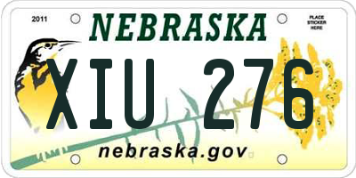 NE license plate XIU276